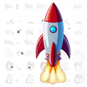 Cartoon Rocket Fire PNG Lch30 PNG
