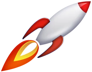 Cartoon Rocket Illustration PNG image