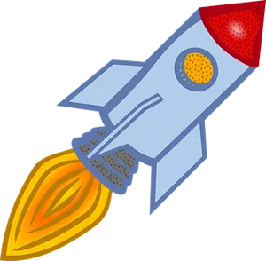 Cartoon Rocket Illustration PNG