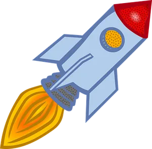 Cartoon Rocket Illustration PNG image