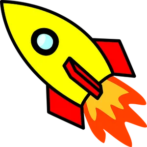 Cartoon Rocket Illustration PNG