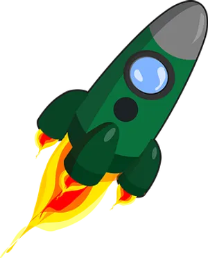 Cartoon Rocket Illustration PNG image