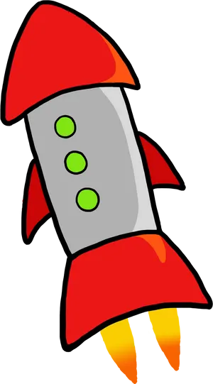 Cartoon Rocket Illustration PNG image