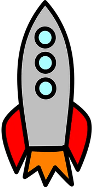 Cartoon Rocket Illustration PNG
