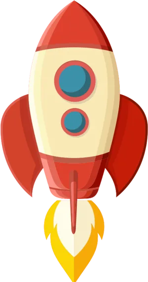 Cartoon Rocket Illustration PNG image