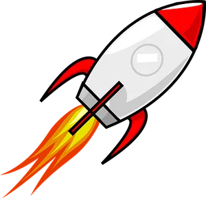 Cartoon Rocket Launch PNG image