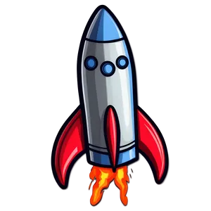 Cartoon Rocket Sticker Png Dyx78 PNG image