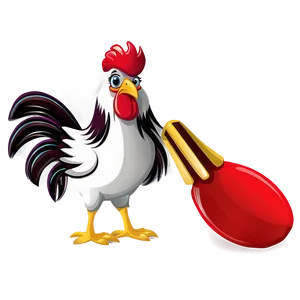 Cartoon Rooster Design PNG Qqf