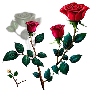 Cartoon Rose Clipart PNG Bln