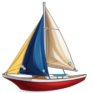 Cartoon Sailboat For Kids PNG Tqe11