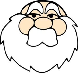 Cartoon Santa Claus Face Vector PNG
