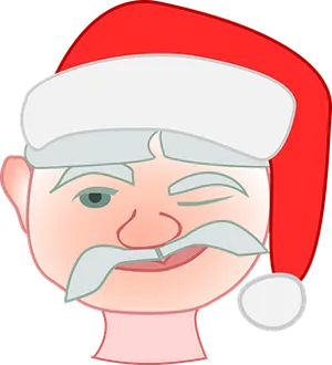 Cartoon Santa Claus Head Graphic