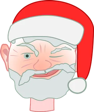 Cartoon Santa Claus Head