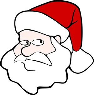 Cartoon Santa Claus Portrait PNG image