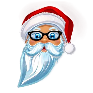 Cartoon Santa Glasses PNG 06282024 PNG