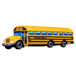 Cartoon School Bus Illustration Png 05242024 PNG image