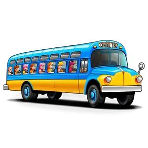 Cartoon School Trip Bus Png 06272024 PNG image