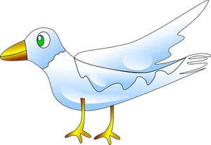 Cartoon Seagull Illustration PNG image