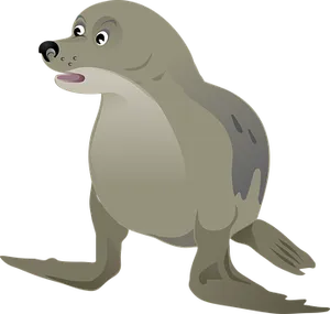 Cartoon Seal Illustration PNG image