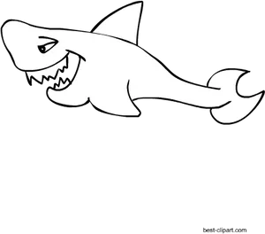 Cartoon Shark Smiling PNG image