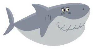 Cartoon Shark Smiling Graphic