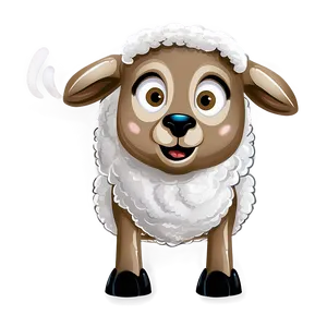 Cartoon Sheep B PNG image