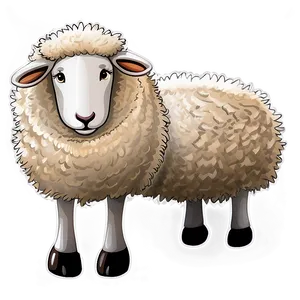 Cartoon Sheep D PNG image