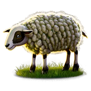 Cartoon Sheep Eating Grass PNG 44 PNG