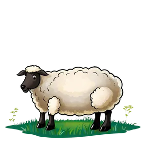 Cartoon Sheep Grazing Png 23 PNG image