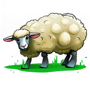 Cartoon Sheep Grazing Png Gip94 PNG image