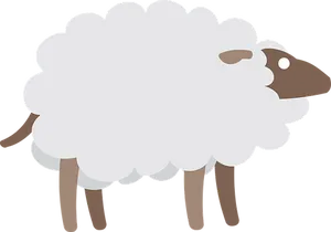 Cartoon Sheep Illustration PNG image