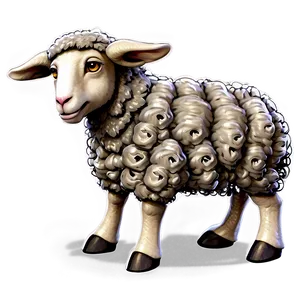 Cartoon Sheep With Book PNG Hvo