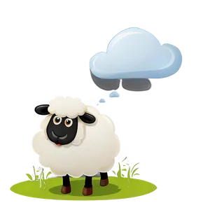 Cartoon Sheep With Cloud PNG 06272024 PNG
