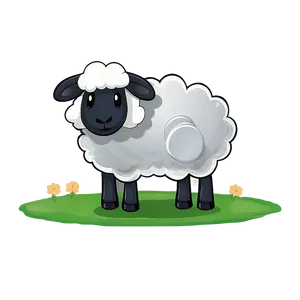 Cartoon Sheep With Cloud PNG 81