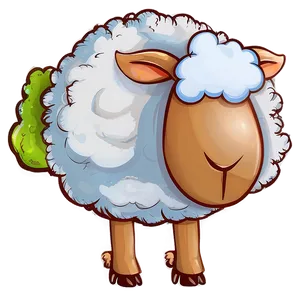 Cartoon Sheep With Cloud PNG 94