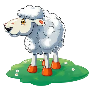 Cartoon Sheep With Cloud PNG Qac20 PNG
