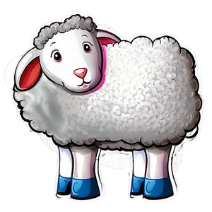 Cartoon Sheep With Heart PNG Kvo