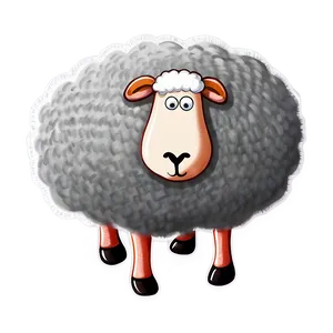 Cartoon Sheep With Wool Png 06272024 PNG image