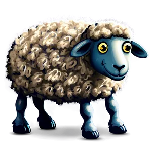 Cartoon Sheep With Wool Png 81 PNG image