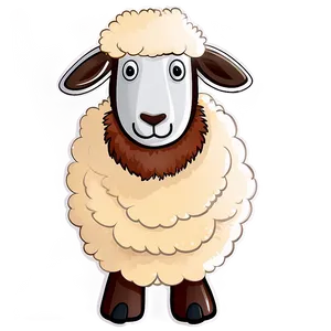 Cartoon Sheep With Wool Png Epg70 PNG image