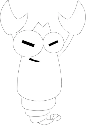 Cartoon Shrimp Character