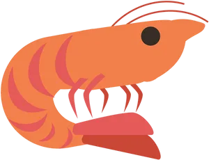 Cartoon Shrimp Illustration PNG image