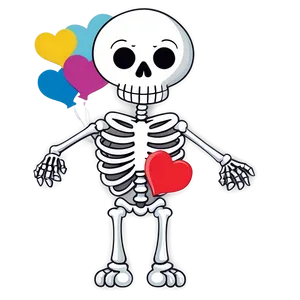 Cartoon Skeleton In Love PNG Ubc