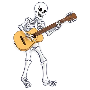 Cartoon Skeleton Playing Guitar Png 26 PNG image