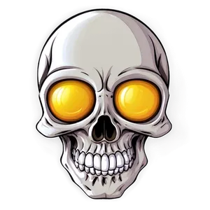 Cartoon Skull Face Character PNG 17
