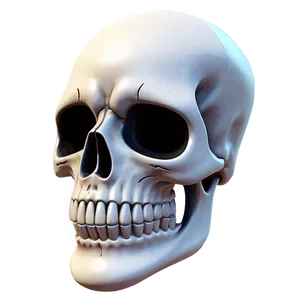 Cartoon Skull Face Character PNG Kao