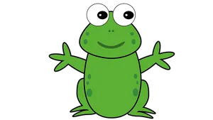 Cartoon Smiling Frog Graphic