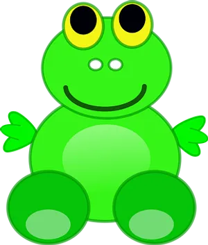 Cartoon Smiling Frog Graphic