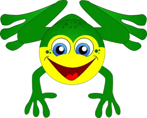 Cartoon Smiling Frog Illustration