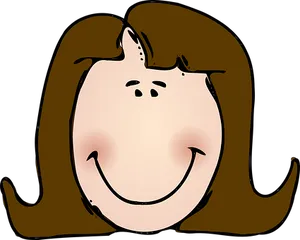 Cartoon Smiling Girl Illustration